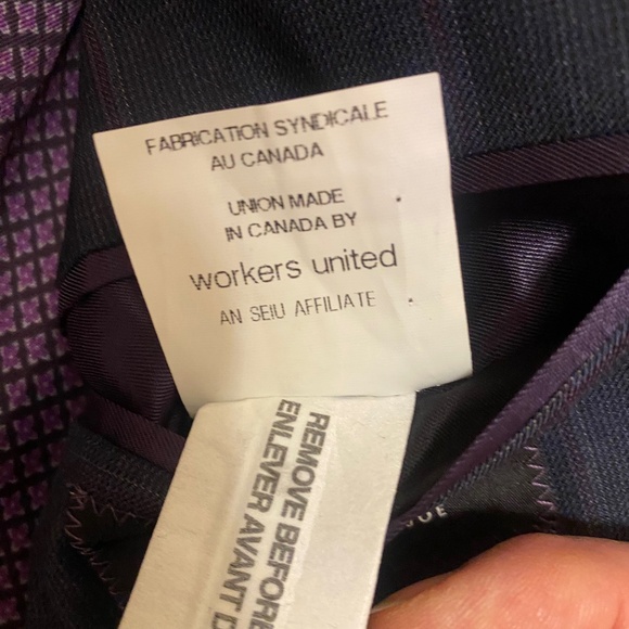 TED BAKER navy window pane checked suit, size 42 - Picture 12 of 16